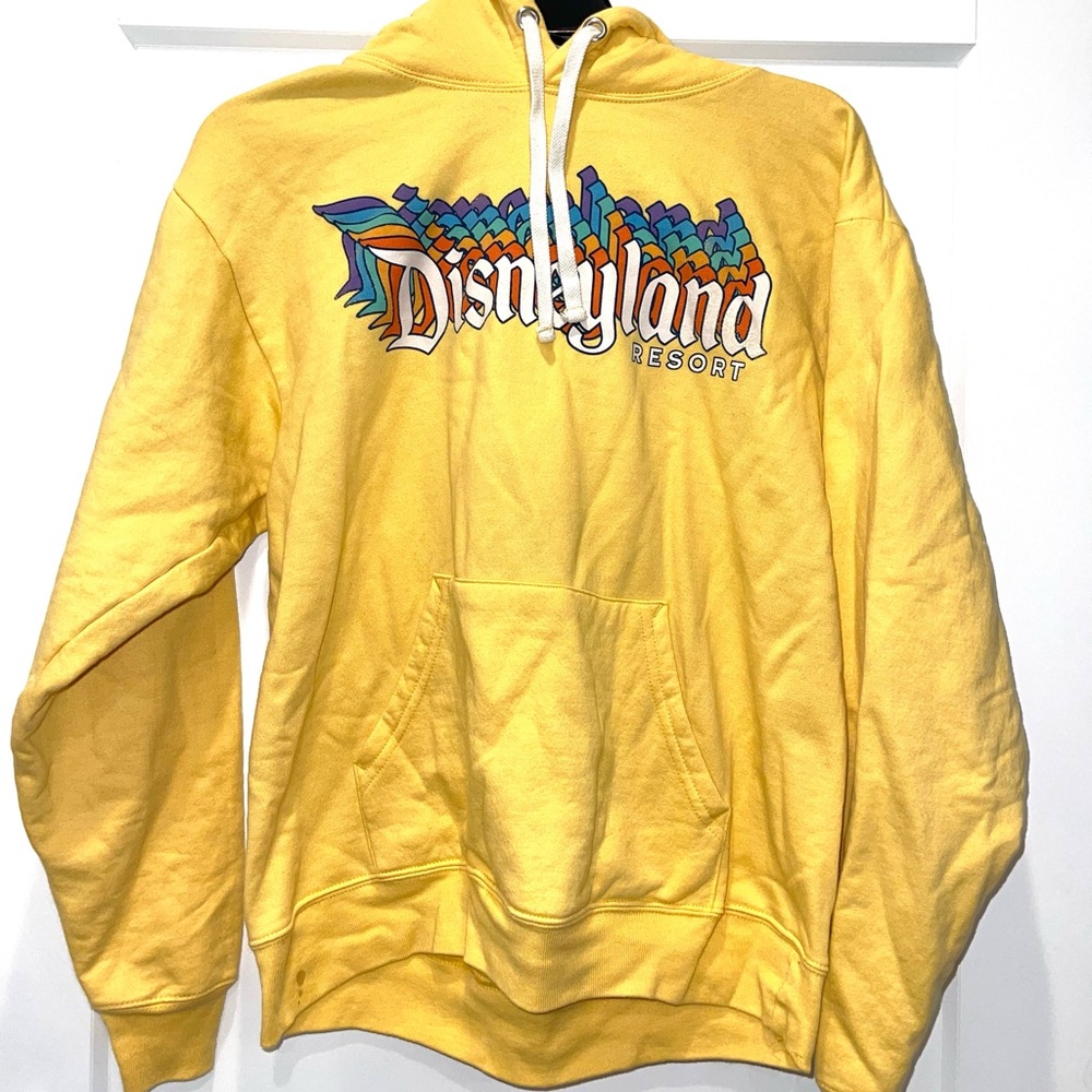 Disneyland Retro yellow Hoodie womens small